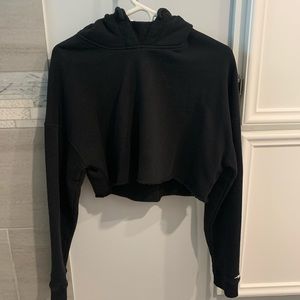 Black Hollister Cropped Hoodie